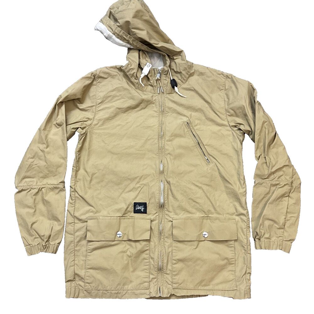 Obey Propaganda hooded jacket - military style - Light Brown Small - Cotton